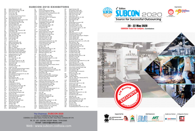 Subcon 2020 Brochure - 31 Oct 2019-1 | PDF