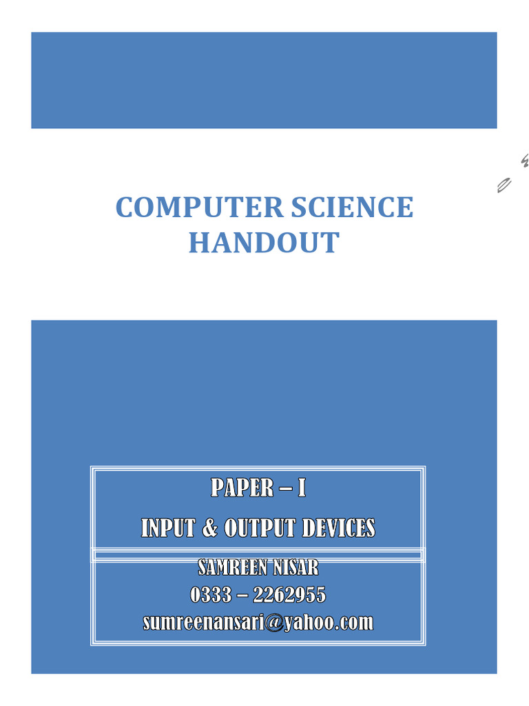 Input Devices in Computer Science | PDF | Image Scanner | Computer Keyboard
