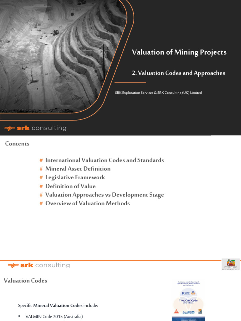 SRK Framework for Mineral Valuation | PDF | Valuation (Finance) | Real ...
