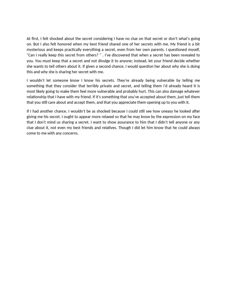 Keeping Secrets: Trust and Vulnerability | PDF