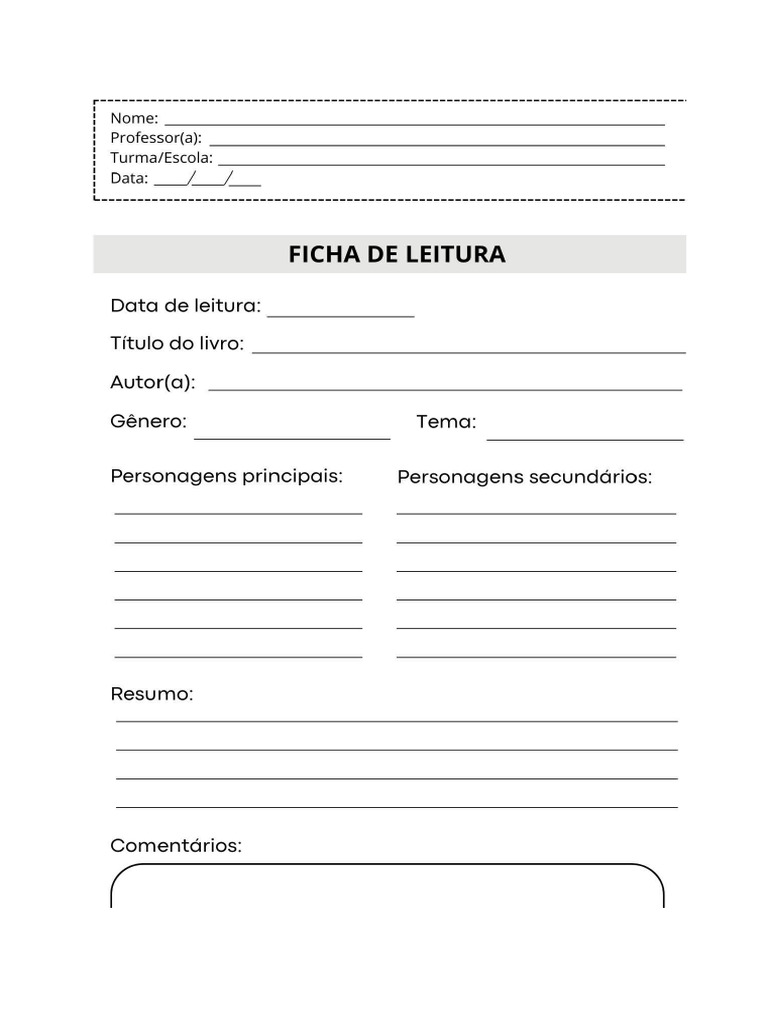 Ficha de Leitura | PDF