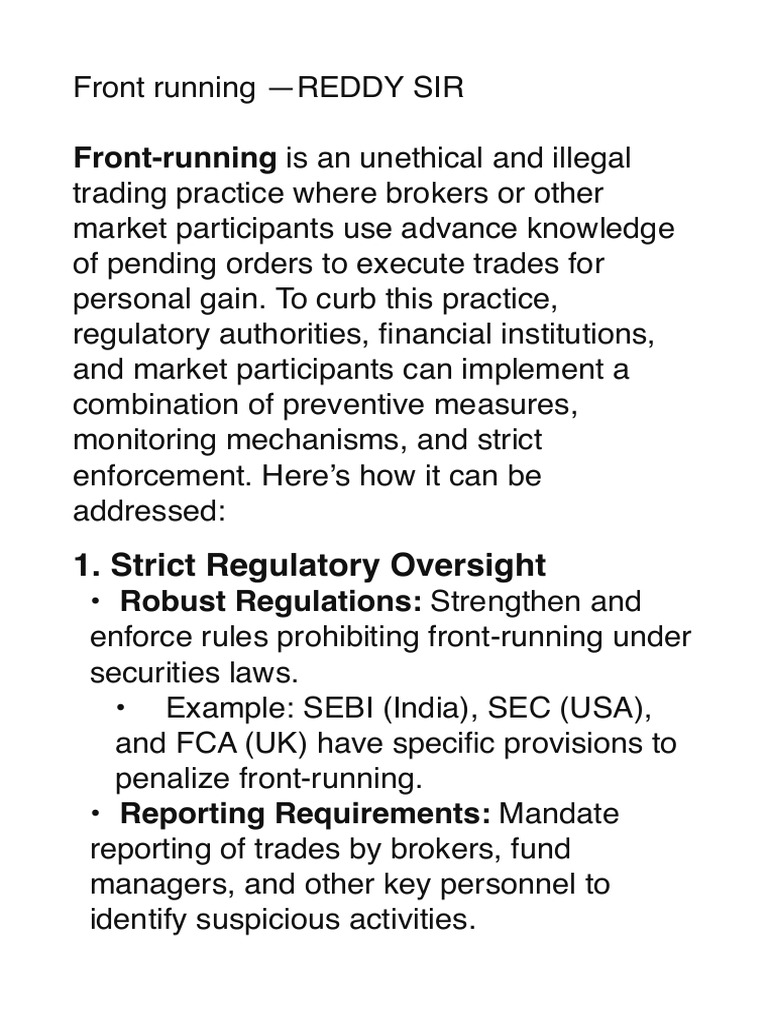 Front running Reddy sir | PDF | U.S. Securities And Exchange Commission ...