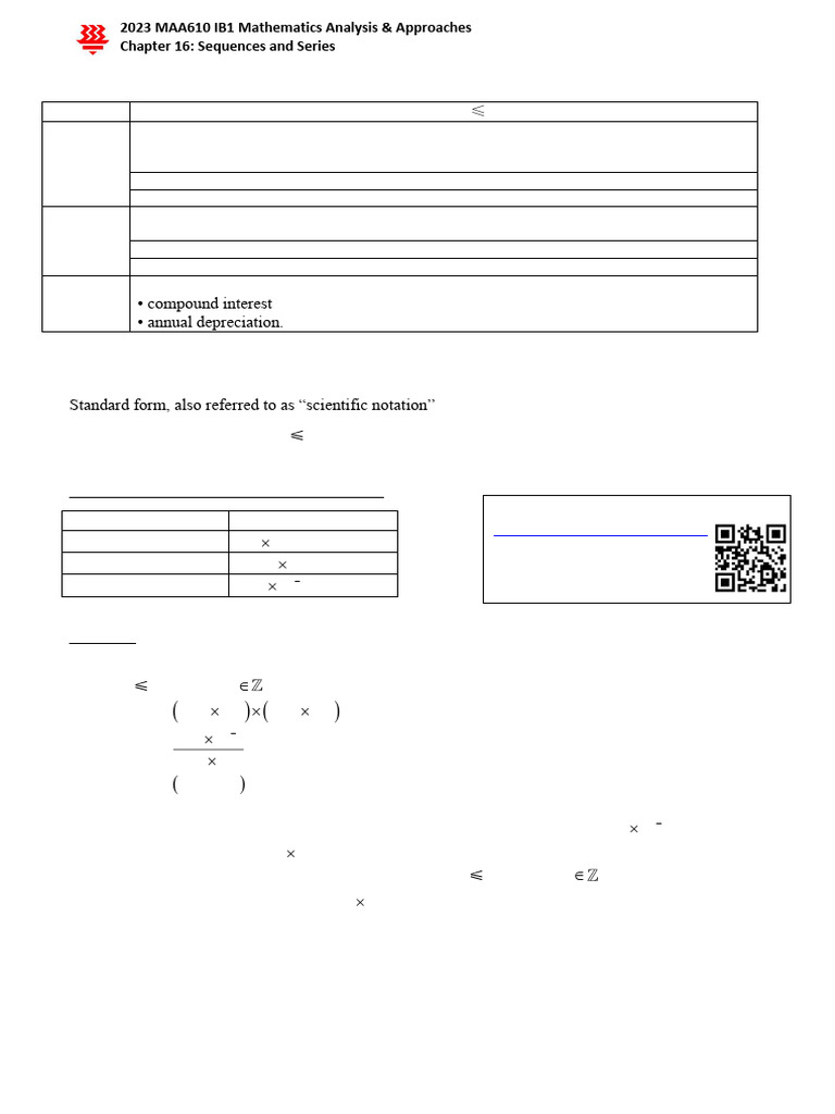 16 Sequences and Series - ST S Notes | PDF | Sequence | Elementary ...