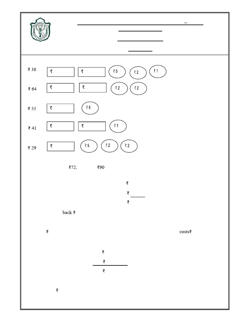Delhi Public School, Bangalore - East Mathematics Money (Notes) Class ...