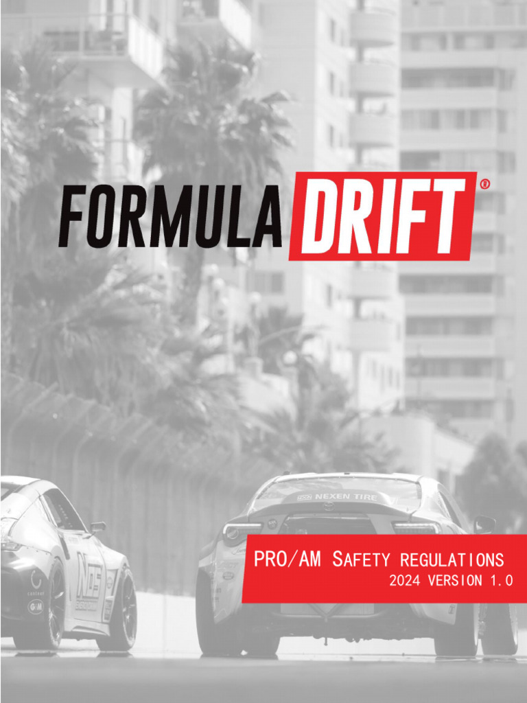 2024 Formula Drift PROAM Safety Regulations V1.02 | PDF | Seat Belt | Brake