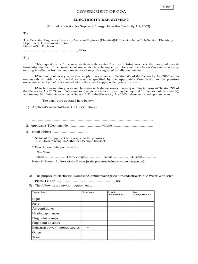 Tech_forms | PDF | High Voltage | Electrical Wiring