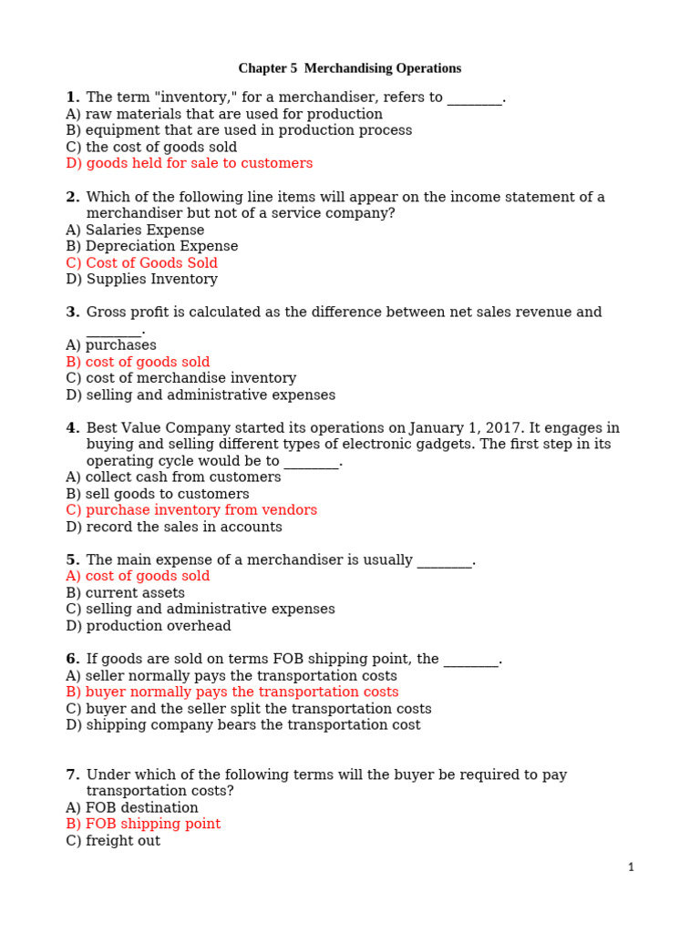 Chapter 5 Merchandising | PDF | Debits And Credits | Income Statement