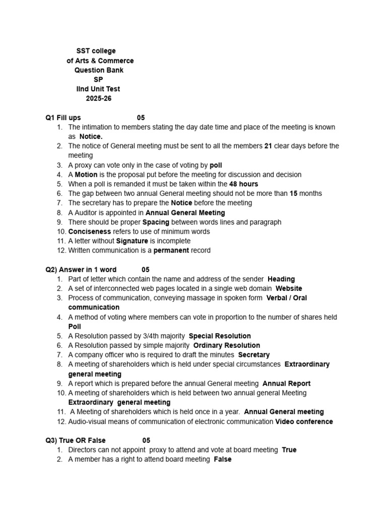 Proxy Voting and Meeting Protocols | PDF