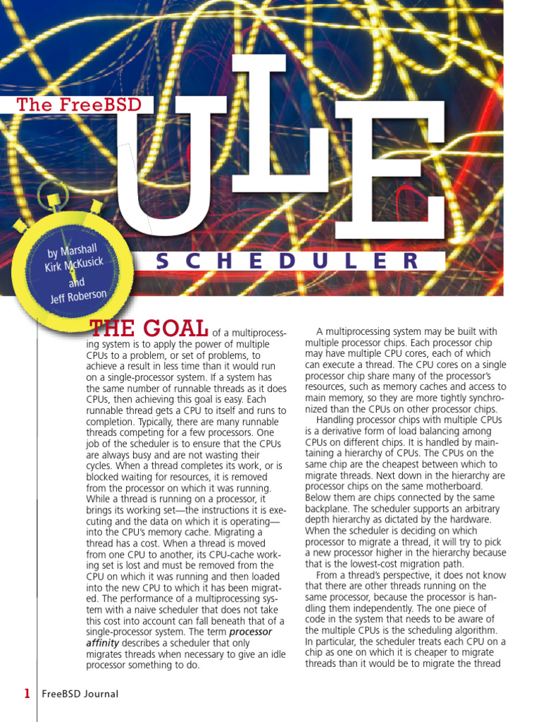 FBSD 14 10ULE Aj - JM cx10 09 | PDF | Scheduling (Computing) | Central ...