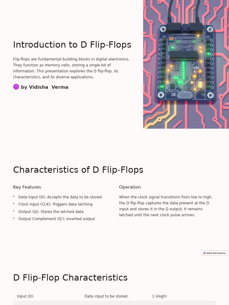 Introduction-to-D-Flip-Flops 2nd Year | PDF | Computer Memory ...