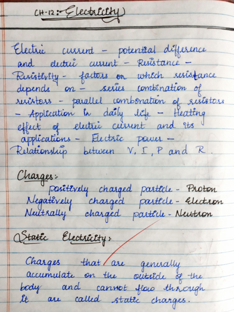 Electricity LR Notes | PDF