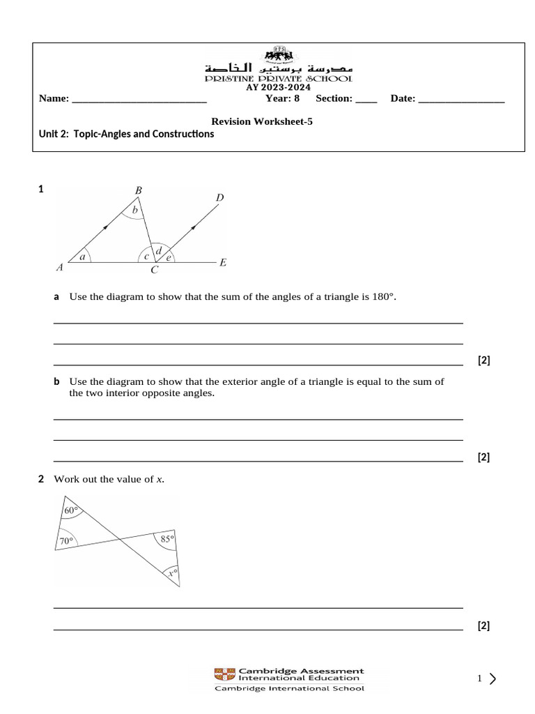 Unit-5-Angles G8docx | PDF