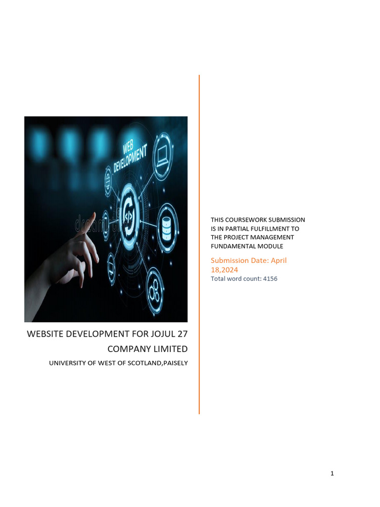 Website Development Project for Joju 27 | PDF | Project Management ...
