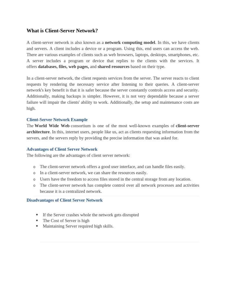 cs & Peer | PDF | Client–Server Model | Peer To Peer