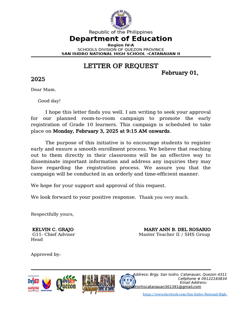Early Registration Campaign Request | PDF