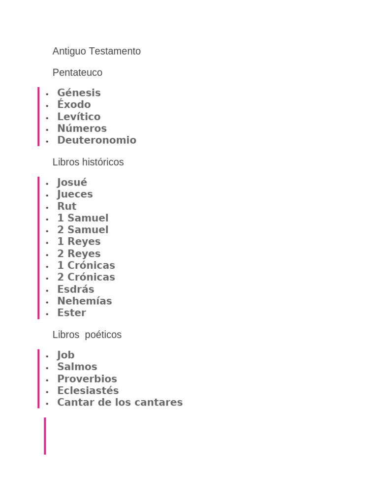 Estructura del Antiguo y Nuevo Testamento | PDF