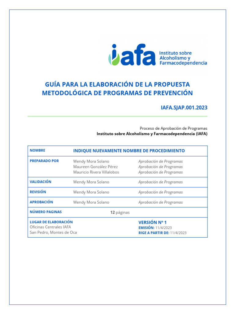 Guia Metodologica Programas Preventivos 11 04 2023 | PDF | Gestión de ...