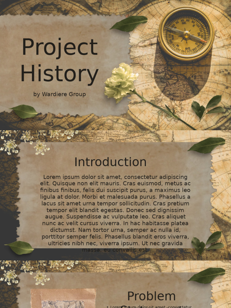 Brown Black Vintage Old Paper Project History Presentation | PDF