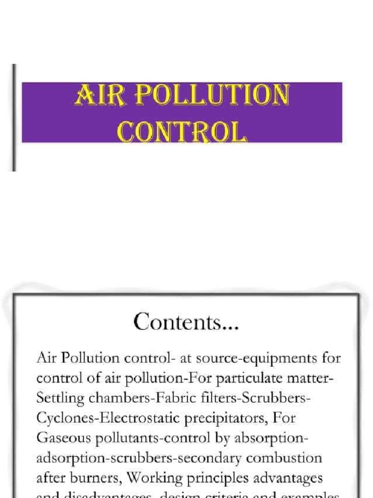 Air Pollution Control Devices | PDF