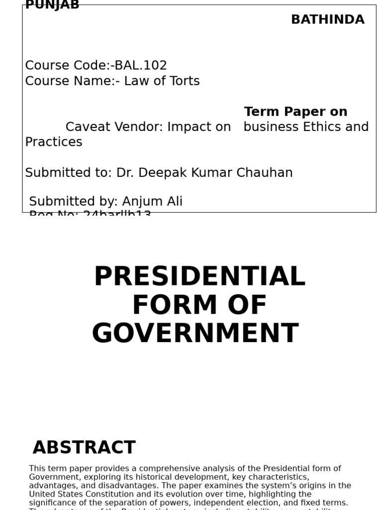 Political Science Term Paper | PDF | Legislature | Political Science