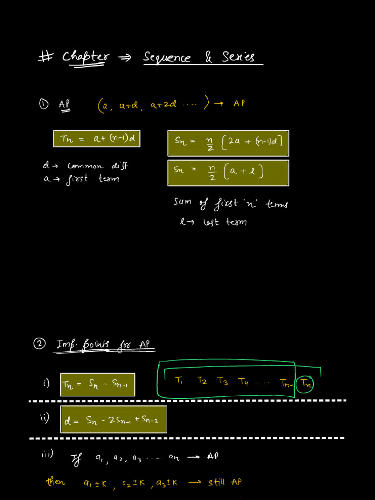 Sequence and Series One Shot | PDF