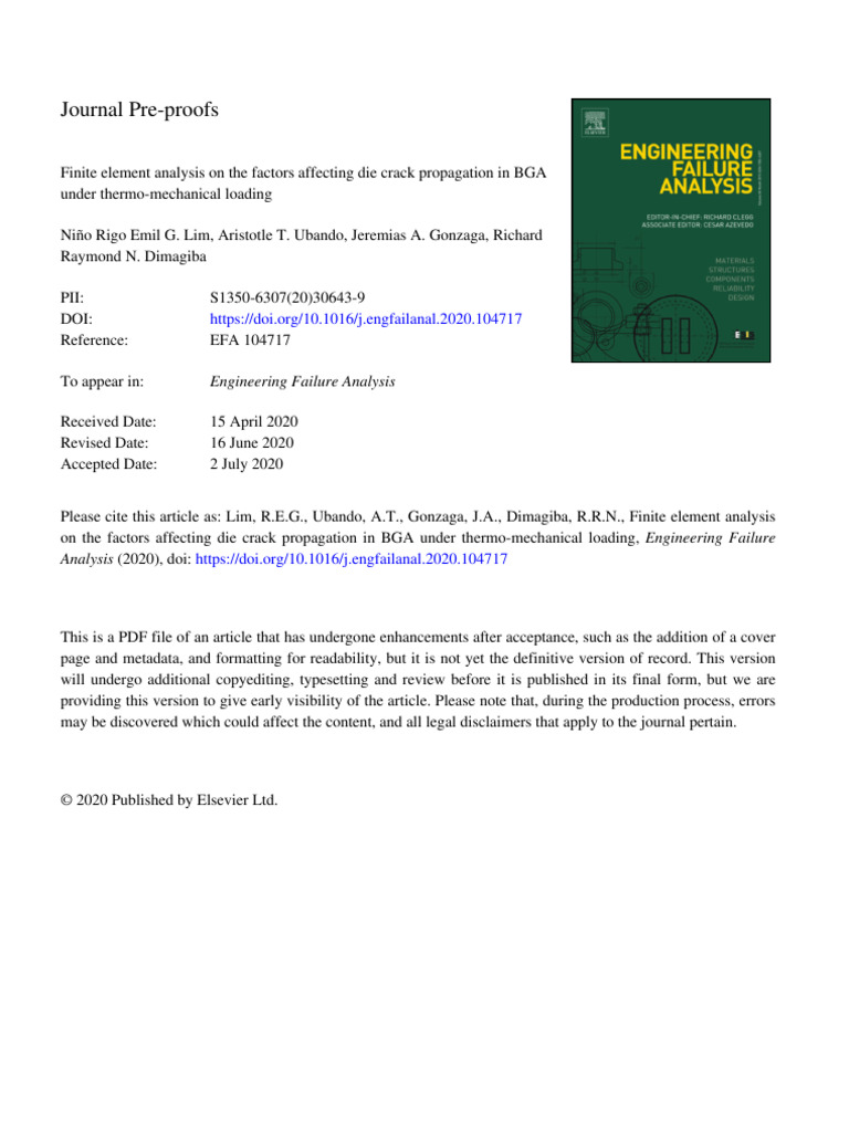 Finite Element Analysis - GONZAGA 2020 | PDF | Fracture | Fracture ...