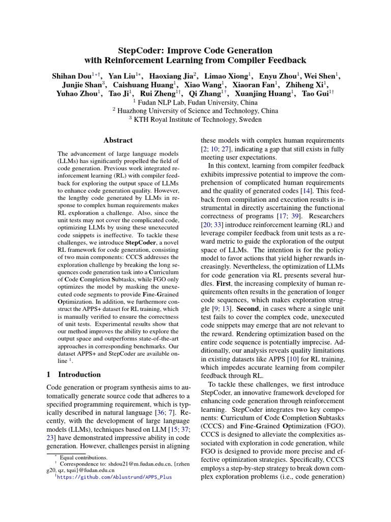 Stepcoder: Improve Code Generation With Reinforcement Learning From ...