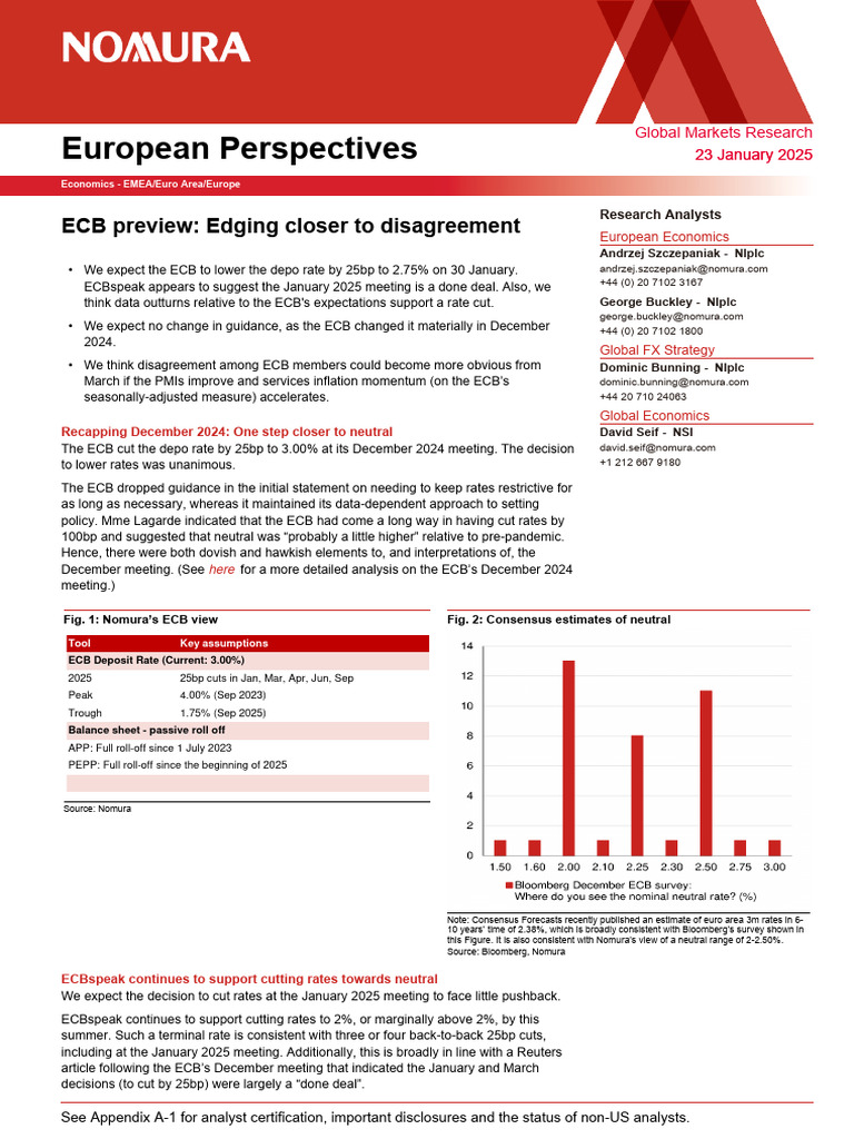 -Nomura ECB Preview Edging Closer to Disagreement-20250123 | PDF ...