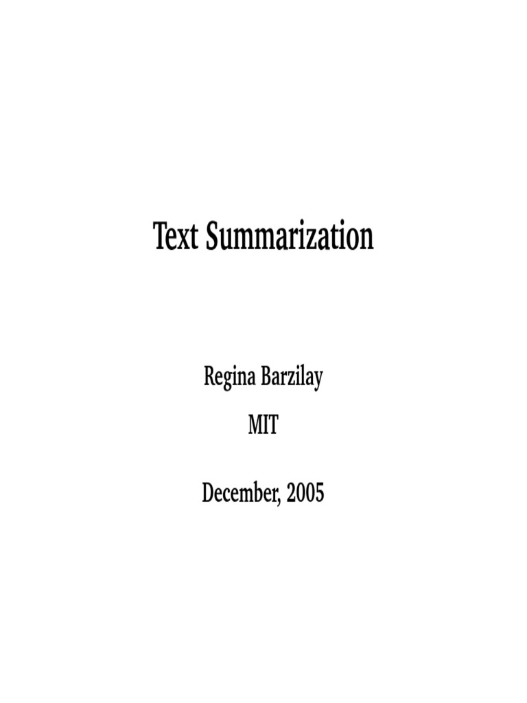 Text Summarization Techniques Explained | PDF