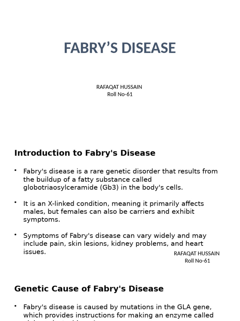 Fabry's Disease | PDF | Medical Specialties | Medicine