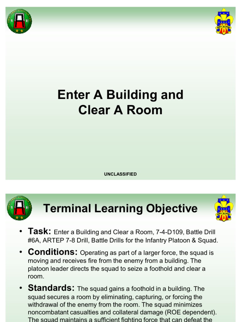 Room Clearing Tactics Overview | PDF | Stairs | Infantry