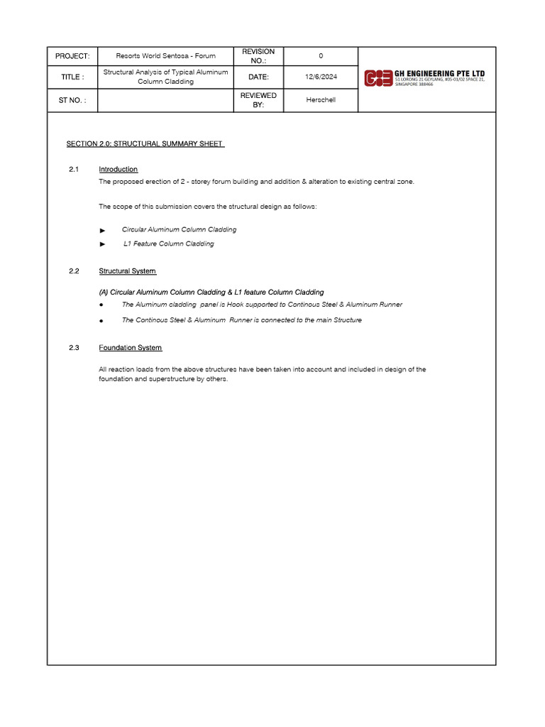 Structural Analysis of Aluminum Cladding | PDF