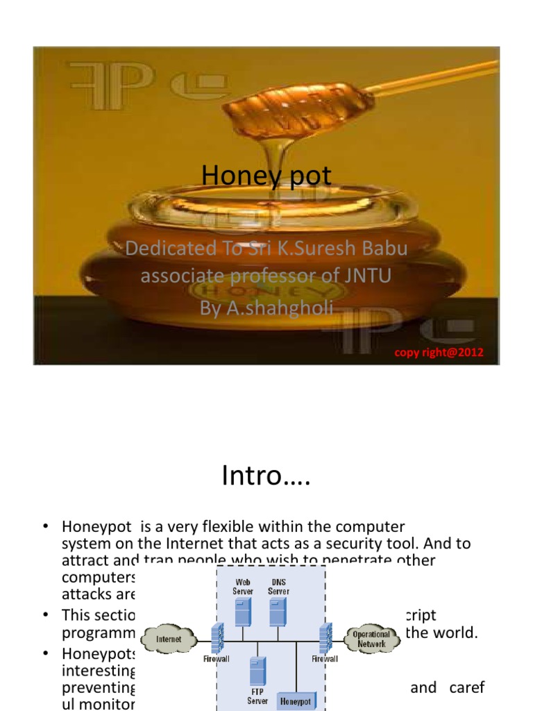 Honey Pot PDF Operating System Computer Networking