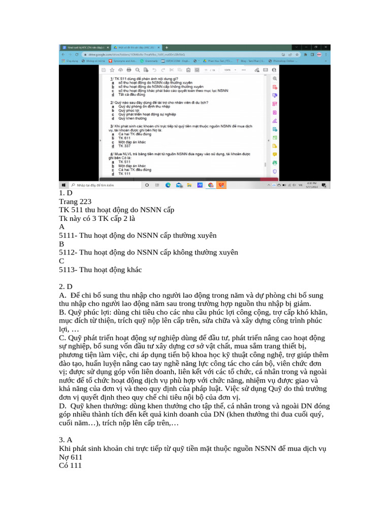 KTC CUỐI KỲ | PDF