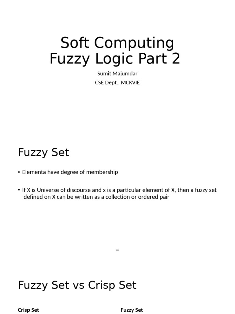 Fuzzy Logic Part 2 | PDF | Fuzzy Logic | Function (Mathematics)