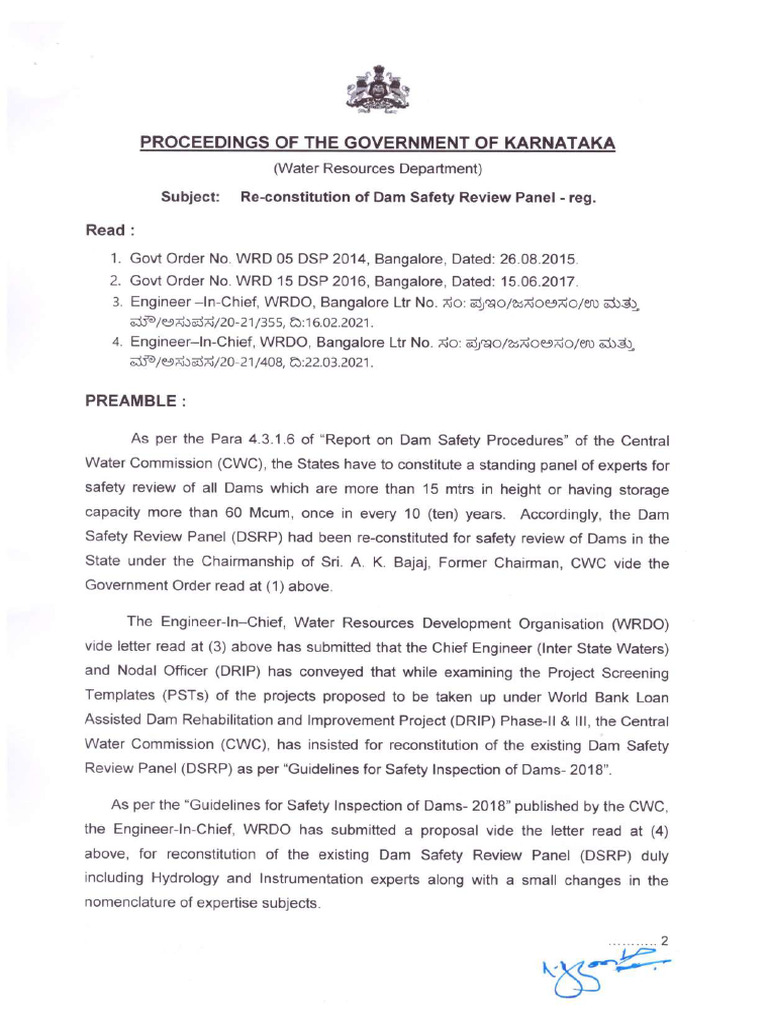 Karnataka-DSRP Letter | PDF