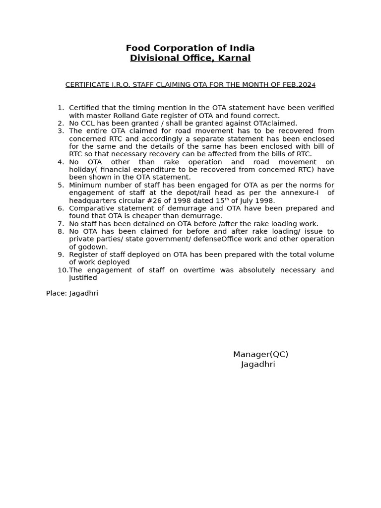 Ota Advisory | PDF