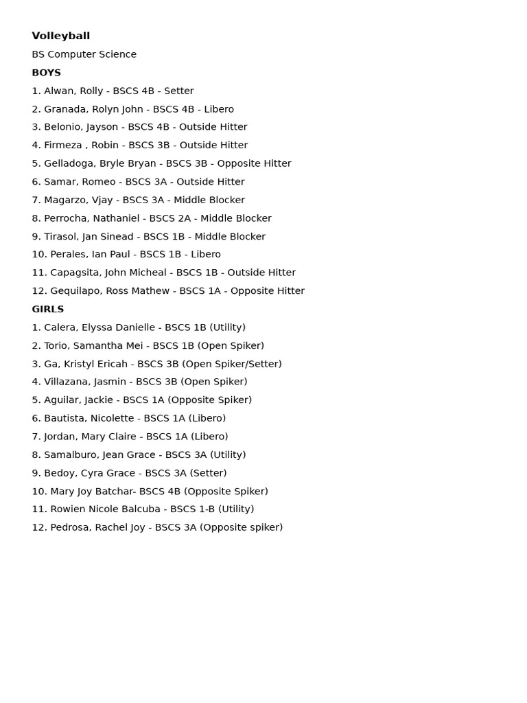 Volleyball pdf