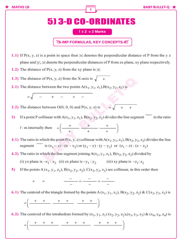 5 3d Coordinates | PDF | Geometric Shapes | Mathematics
