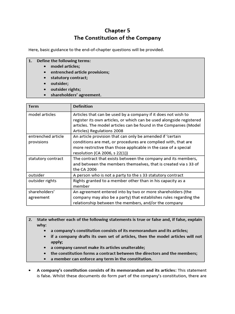 Chapter 5 End of Chapter Question Answers | PDF | Constitution ...