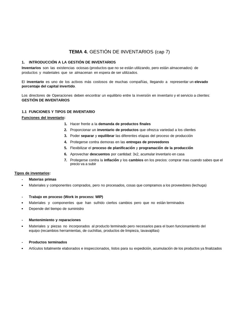 Tema 4 | PDF | Logística | Gestión de la cadena de suministro