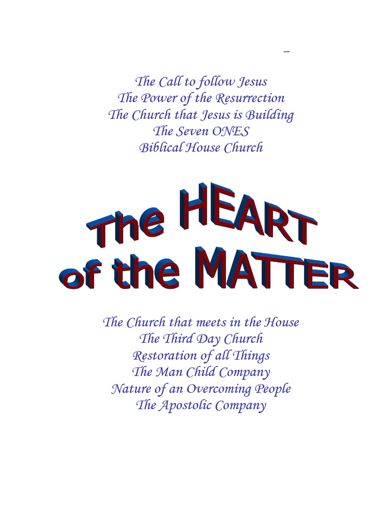 The Heart of The Matter 2014 | PDF | Jesus | Baptism
