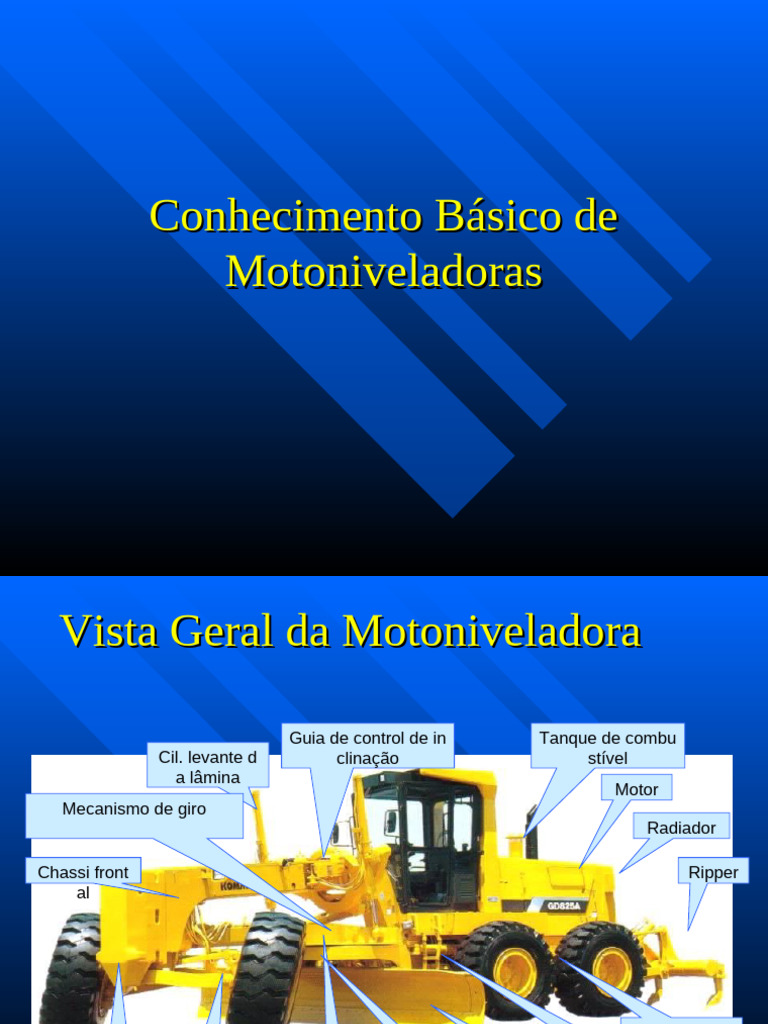 Funções da Motoniveladora | PDF | Eixo | Veículos