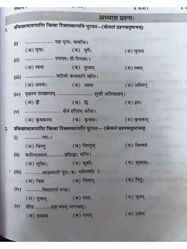 Sanskrit - Shabdroop | PDF