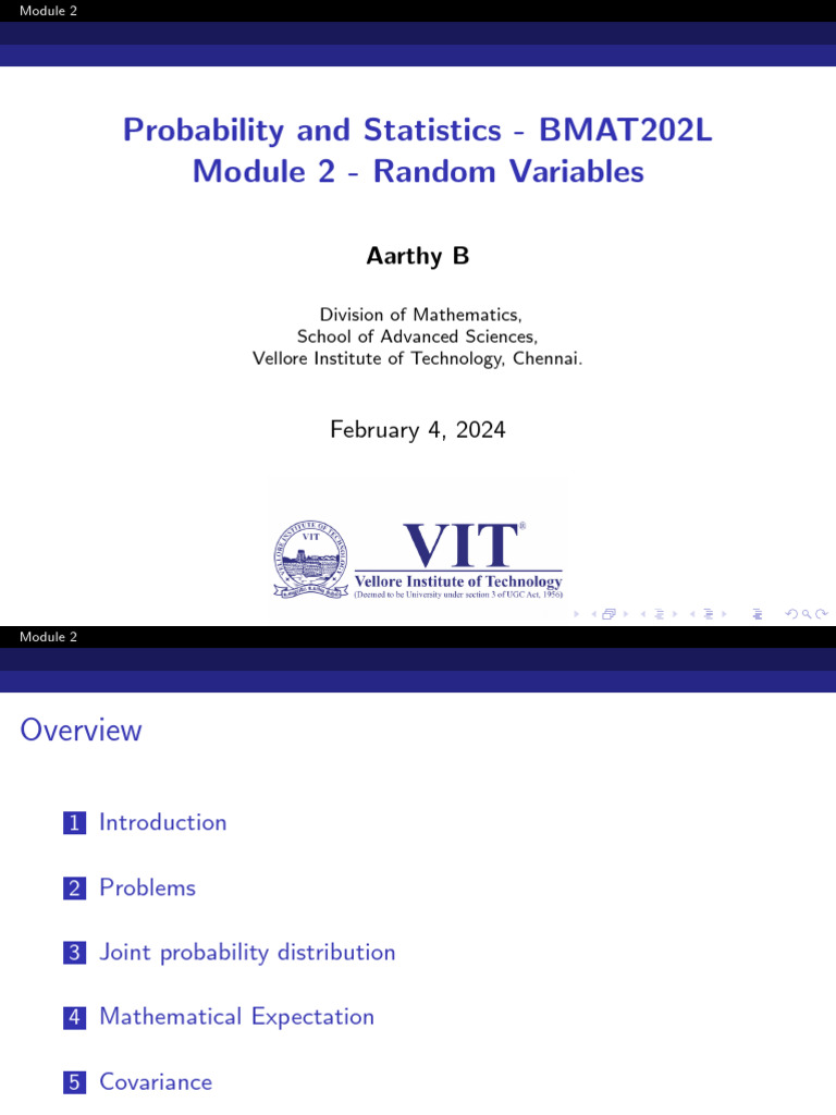 Random Variables in Probability & Statistics | PDF | Random Variable ...