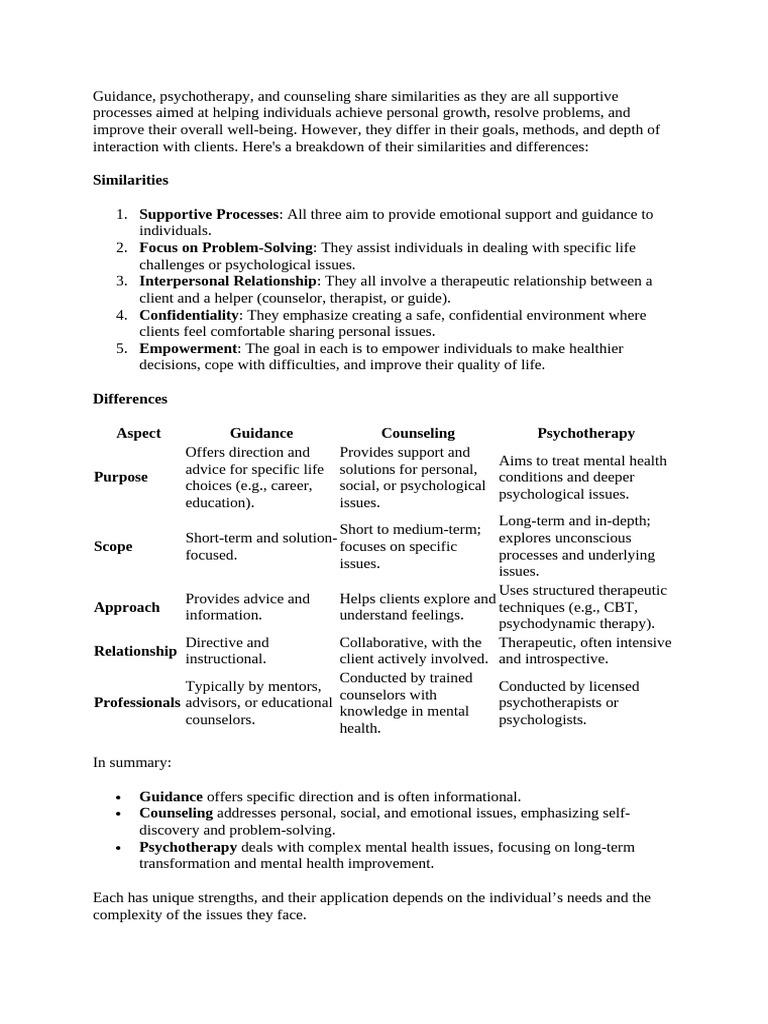 Counselling Notes | PDF | Psychotherapy | Mental Health