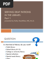 Serving Deaf Patrons in the Library Part 1