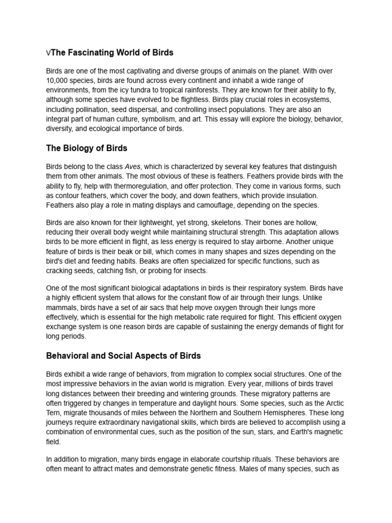Exploring Bird Biology and Ecology | PDF | Birds | Bird Migration