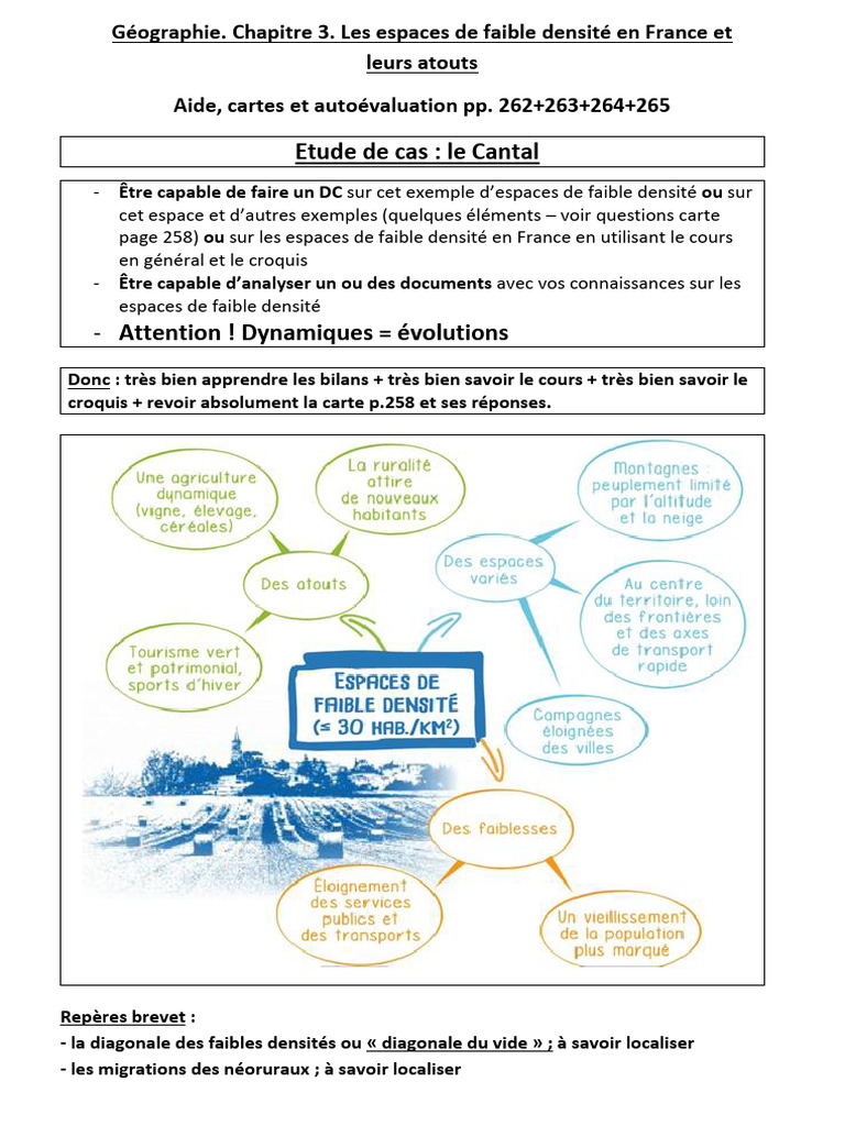 Les espaces de faible densité en France | PDF