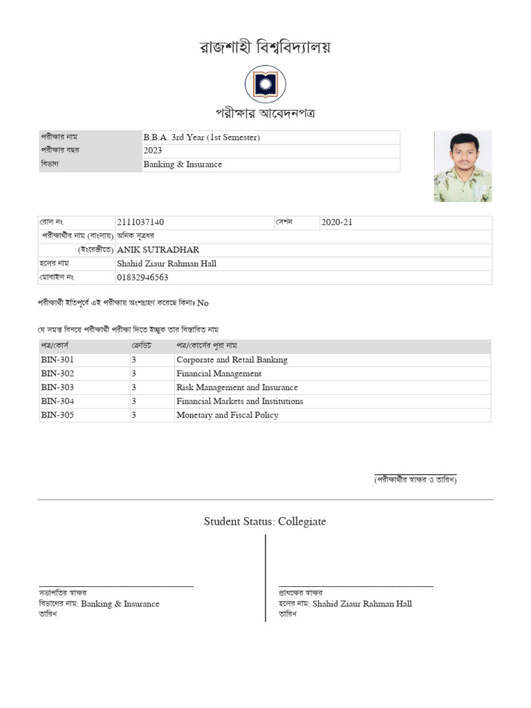 Student Status: Collegiate | PDF